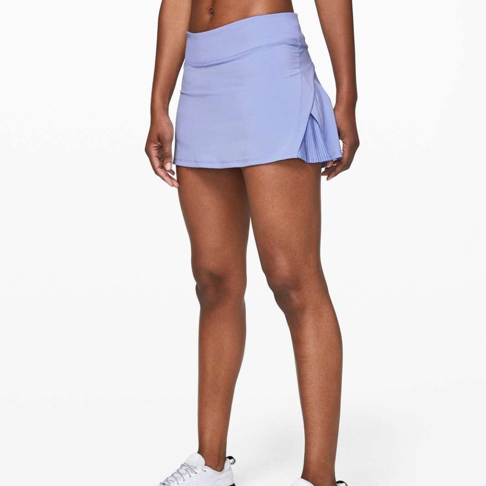 LULULEMON "PLAY OFF THE PLEATS" SKIRT IN "HYDRANGEA BLUE" COLOR
